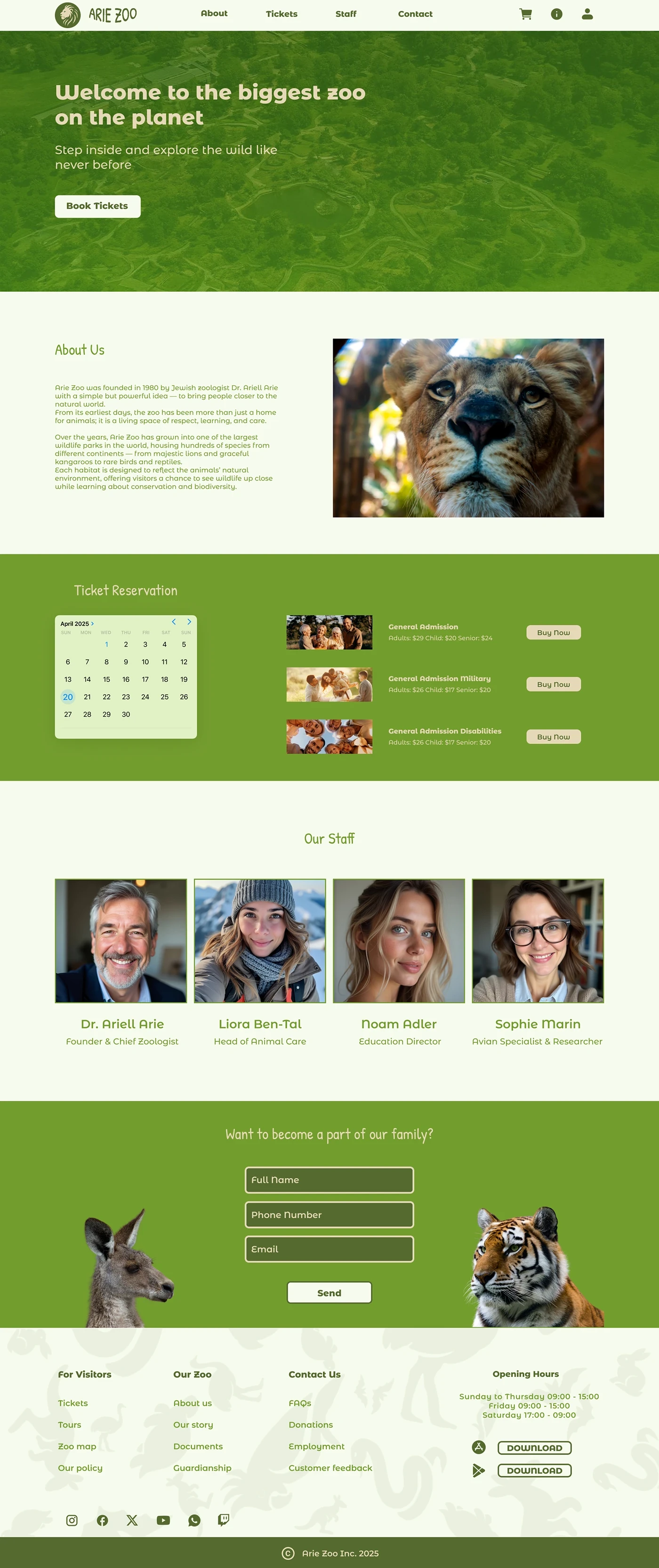 Arie Zoo — Brand Identity and One Pager Concepts — image 13 of 14