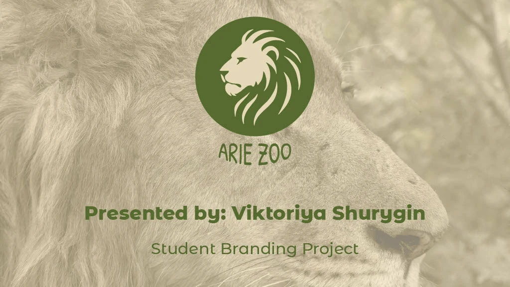 Arie Zoo — Brand Identity and One Pager Concepts — cover