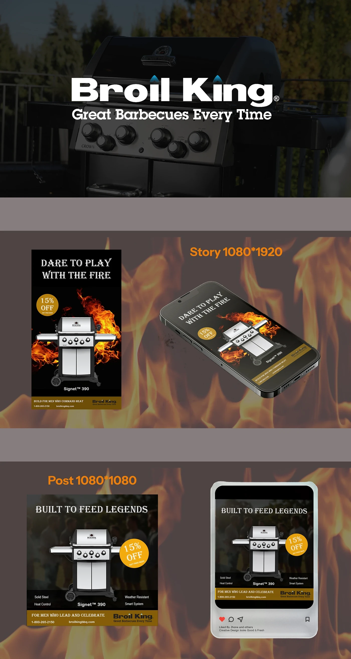 Broil King Inspired One-Pager and Media Posts — image 2 of 2