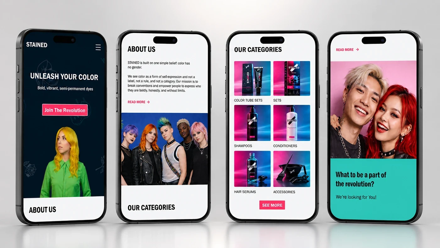 STAINED — Hair Color E-commerce Website — image 2 of 2